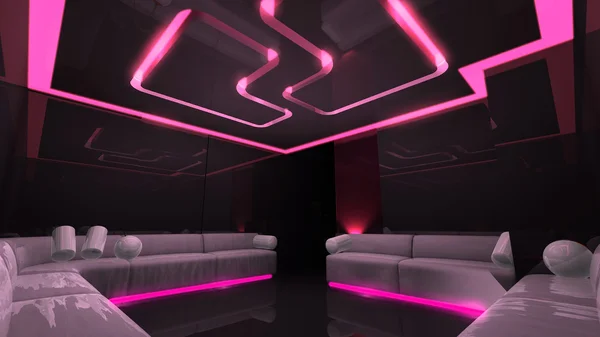 Pink electronic luxury room — Stock Photo, Image