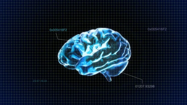 Código cerebral de cristal azul —  Fotos de Stock