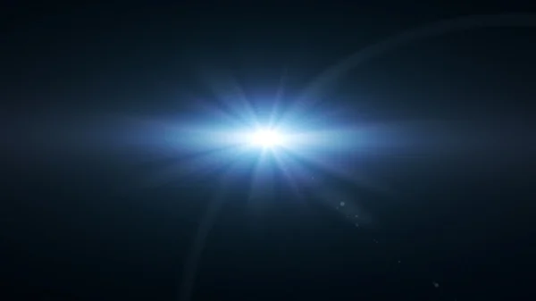 蓝色空间星级 flare — 图库照片