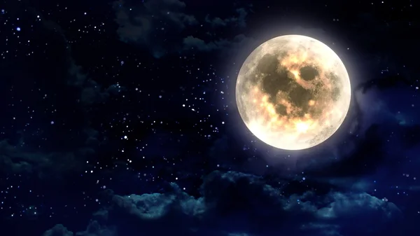 Måne på natthimlen — Stockfoto