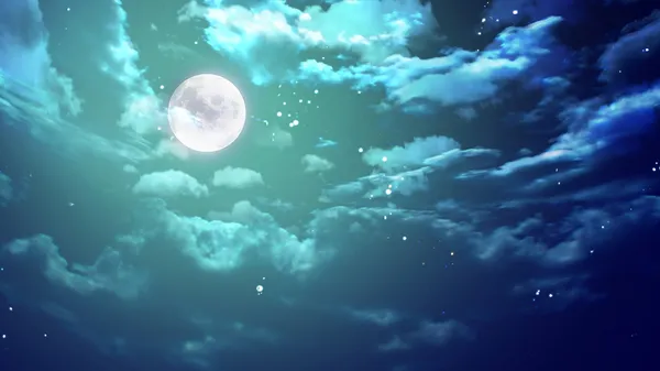 The surrealism of moon night — Stock Photo, Image