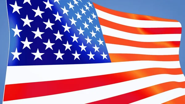 Vlajka USA zblízka — Stock fotografie