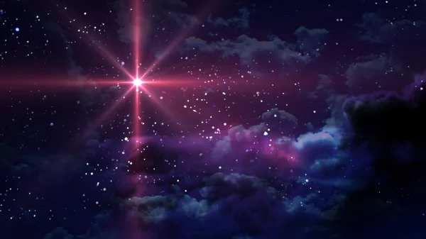 Красная звездная ночь — стоковое фото