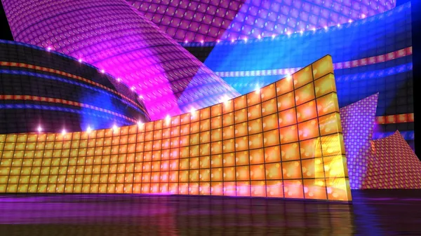 The disco stage set orange — Stock Photo, Image
