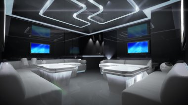 Cyber interior room clipart