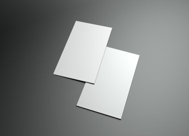 Vertical 3d namecard frame design clipart