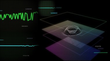 Audio graph multiple screen 02 clipart