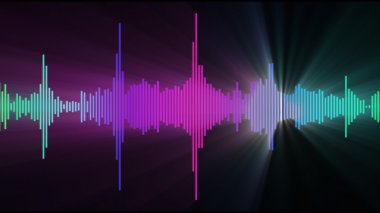 Audio spectrum glow flare clipart