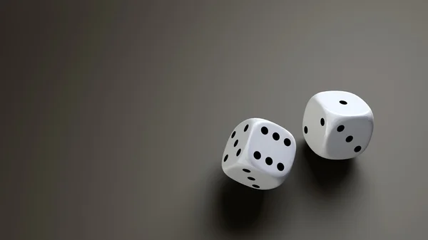 White dice wide — Stock Photo, Image