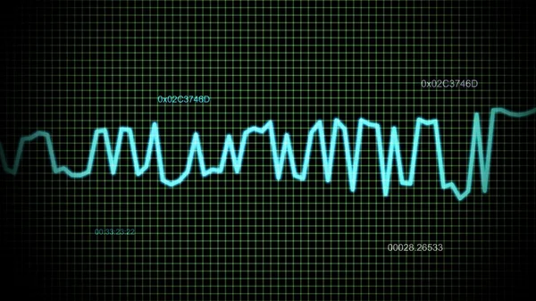 Audio wave blue line 01 — Zdjęcie stockowe
