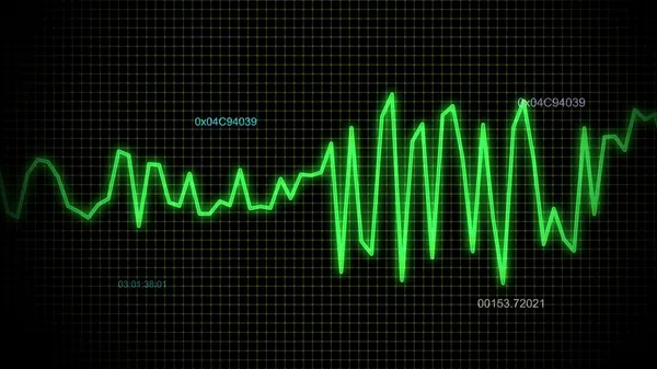 Звукова хвиля зелена лінія 02 — стокове фото