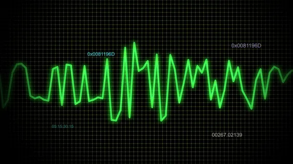 Звукова хвиля зелена лінія — стокове фото