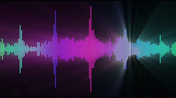 Audio spectrum glow flare — Stock Photo, Image