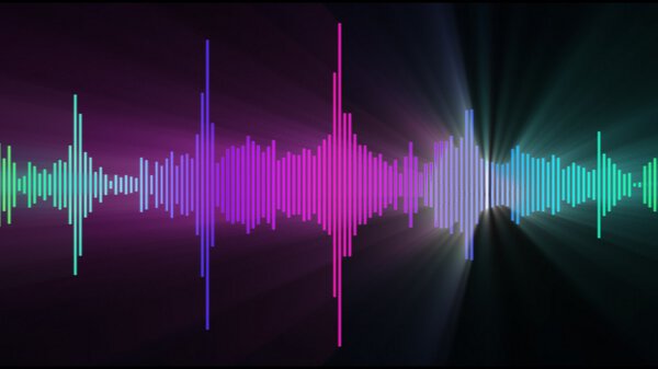 Audio spectrum glow flare