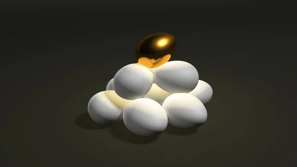 Colina de ovo dourado — Fotografia de Stock