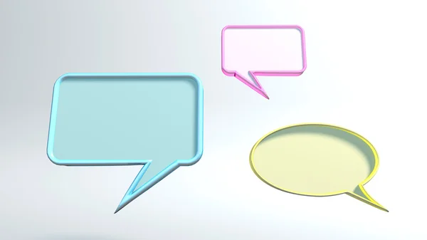 3 conversation icons — Stock Photo, Image