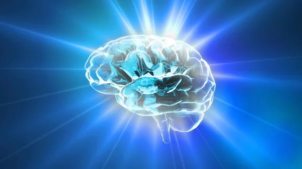 La representación del cerebro de cristal — Foto de Stock
