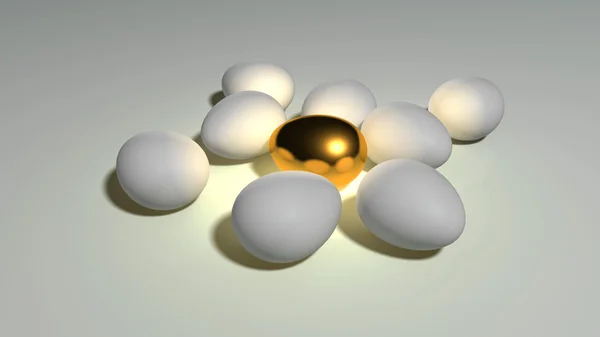 Gold eggs — Stock Photo, Image
