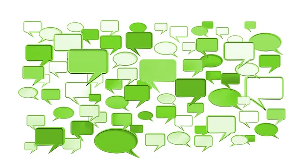 Many green conversation icons — Stock Photo, Image