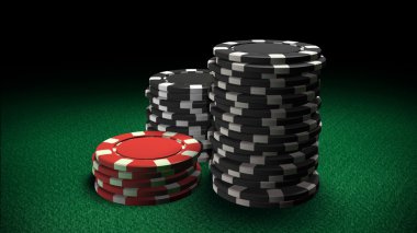 Casino chips kırmızı ve siyah