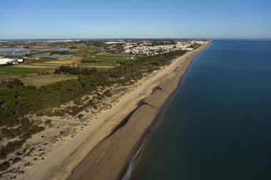 Aerial view of the Islantilla beach clipart