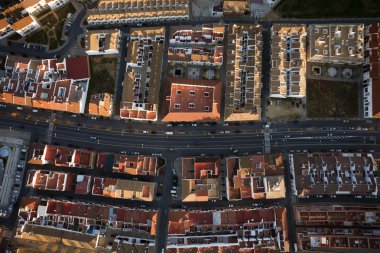 Aerial view of the town of Lepe clipart