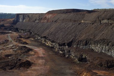 atık bakır riotinto içinde eritme, havadan görünümü