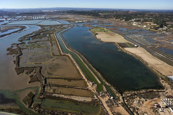Aerial view of marshes — Stock Photo, Image