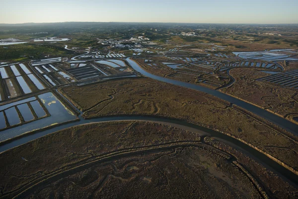 Вид с воздуха на болота — стоковое фото