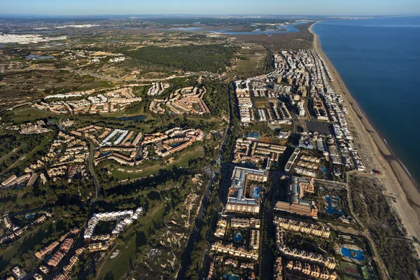 Aerial view of the Islantilla beach — Stock Photo, Image
