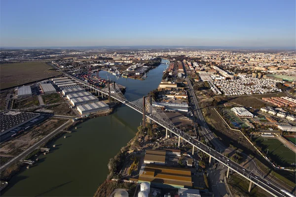 stock image Aerial view of the fifth centenary bridge