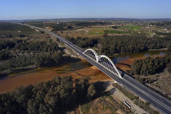 Aerial view of the highway bridge — Stock Photo, Image