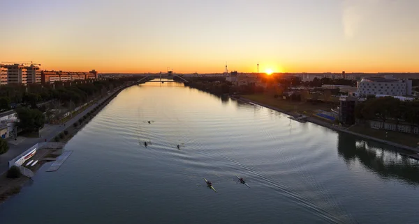 stock image Aerial view of the river Guadalquivir