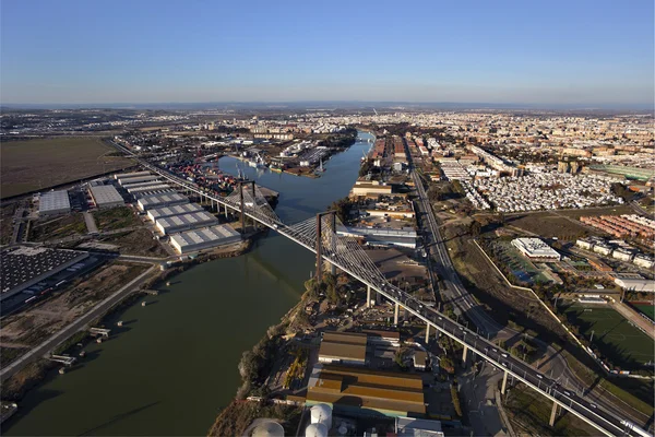 Vista aérea del quinto puente centenario Imagen de archivo
