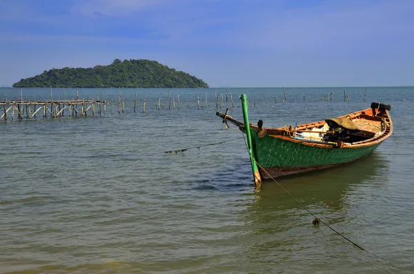 Fisherman boat at Rabbit Island — Stock Photo, Image