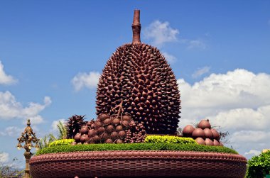 Durian roundabout at Kampot - Cambodia clipart