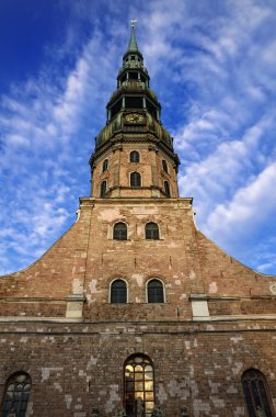 Saint Peters Church at Riga Old Town - Latvia clipart