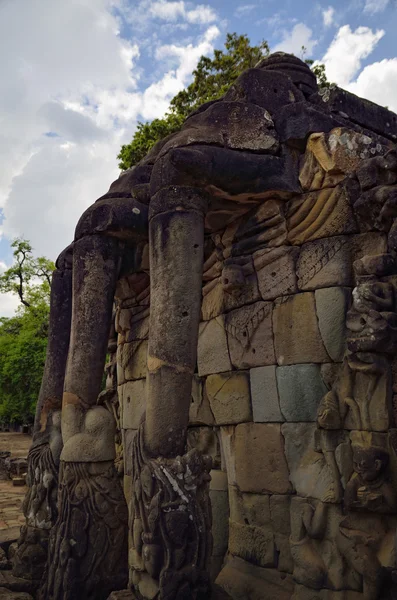 Terrazza degli elefanti ad Angkor Thom — Foto Stock