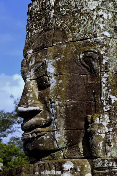 Tvář chrámu bayon, angkor — Stock fotografie
