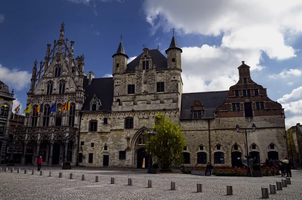 stock image Town square and city hall of Mechelen