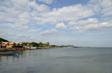 Coast of Kep from the pier clipart