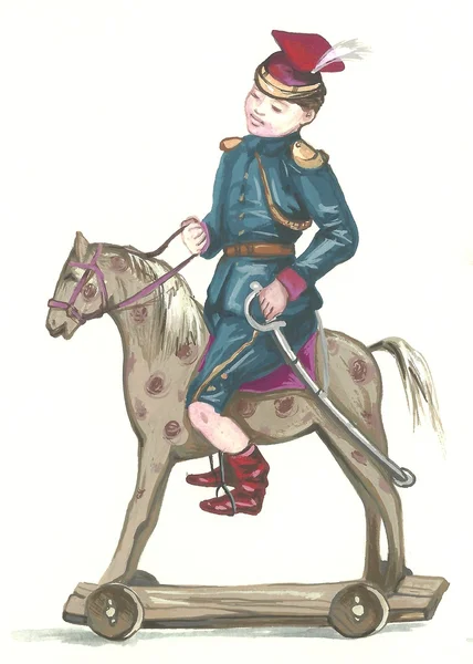 Niño a caballo — Foto de Stock