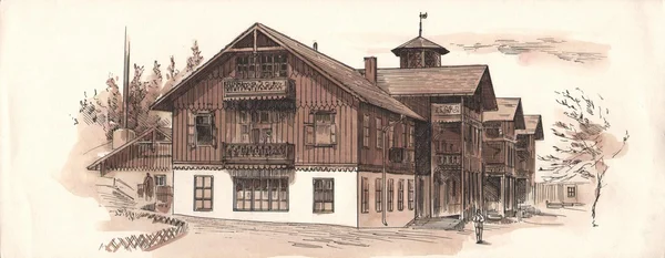 Дом девятнадцатого века Стоковая Картинка
