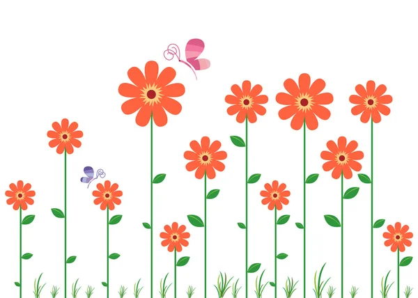 Décalque murale fleur — Image vectorielle