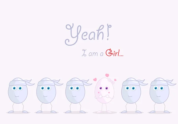 Je suis une fille — Image vectorielle