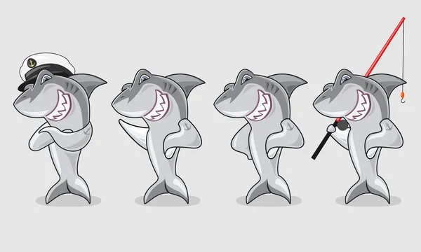 Žralok maskot — Stockový vektor