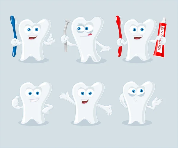 Posses de dentes para odontologia — Vetor de Stock