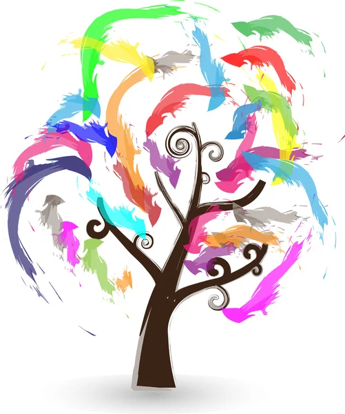 Colorful Tree — Stock Vector