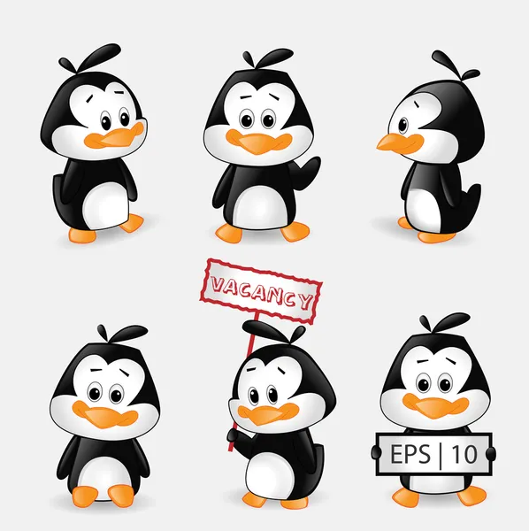 Mascote de pinguim — Vetor de Stock