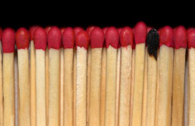 Match sticks in a row clipart